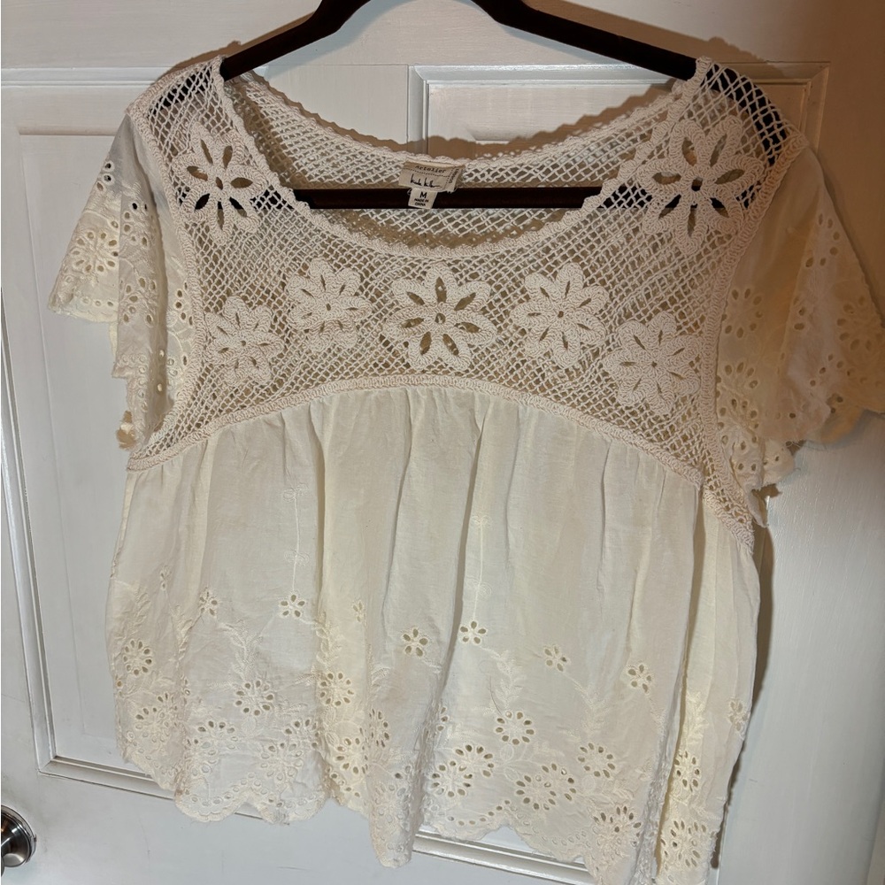 Boho eyelet blouse